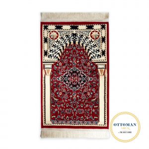 Red Rawda Premium Prayer Rug